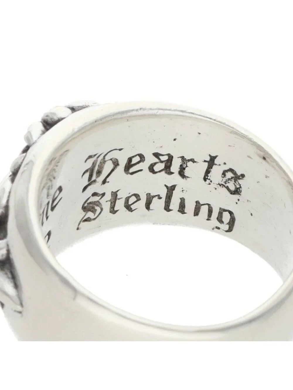 Chrome Hearts Flrl Crs Floral Cross Silver Ring